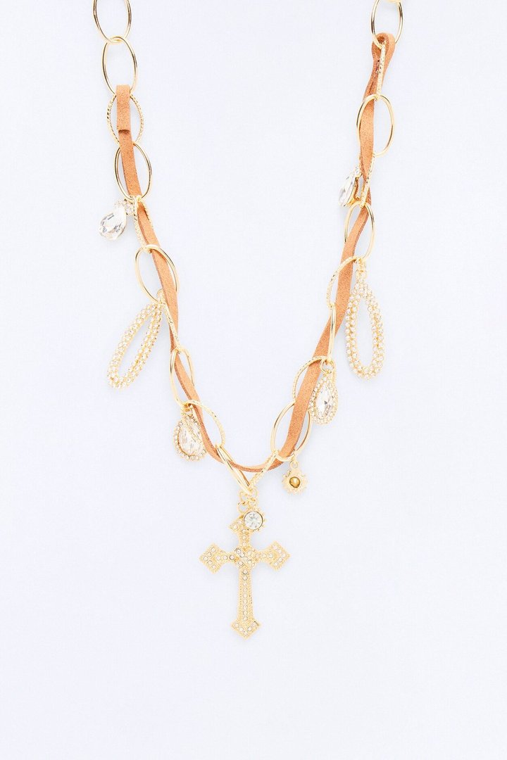 His Name We Trust Charm Necklace - Gold