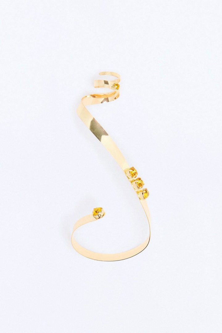 Jeweled Up Hand Chain - Gold/Yellow