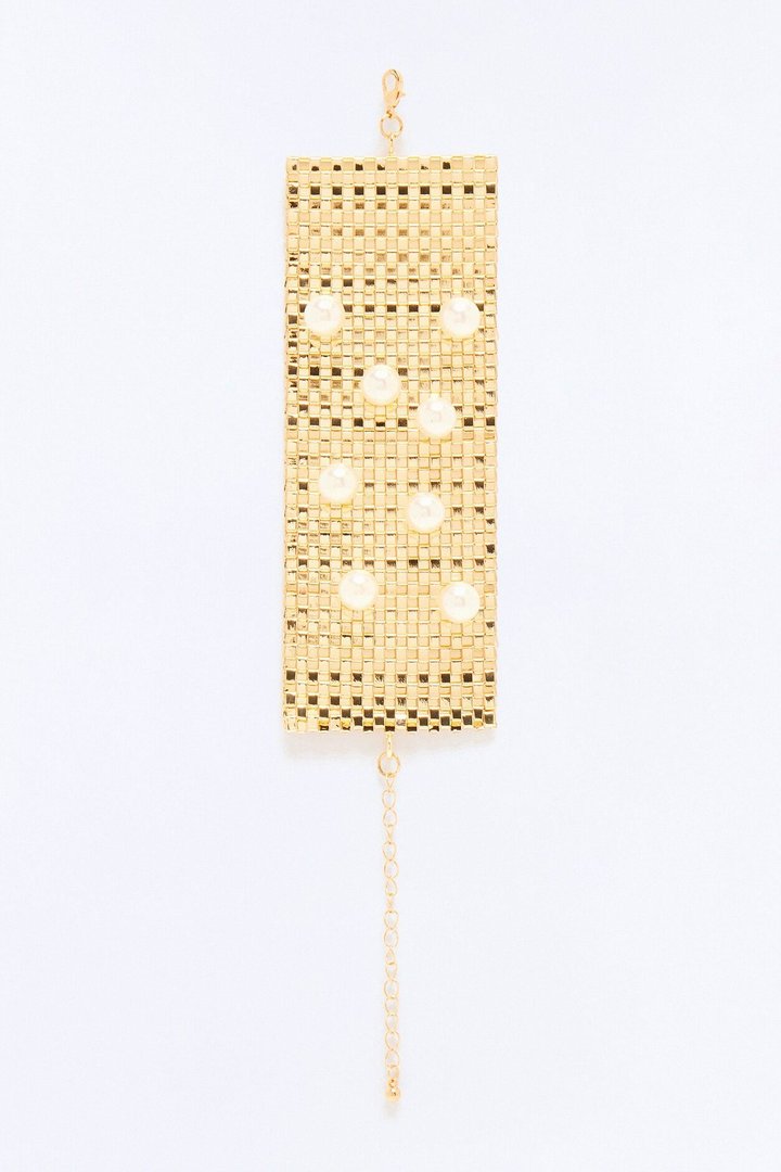 Chains And Pearls Bracelet - Gold