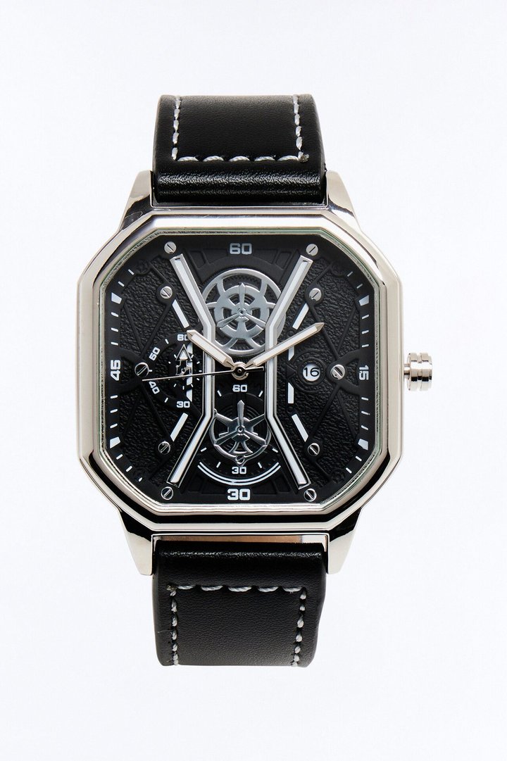 Industrial Iron Watch - Black/Silver