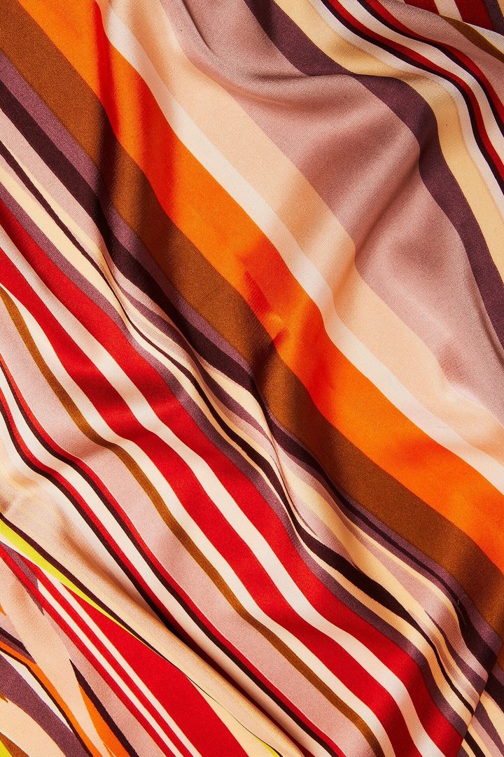 All About That Stripe Head Scarf - Orange/combo