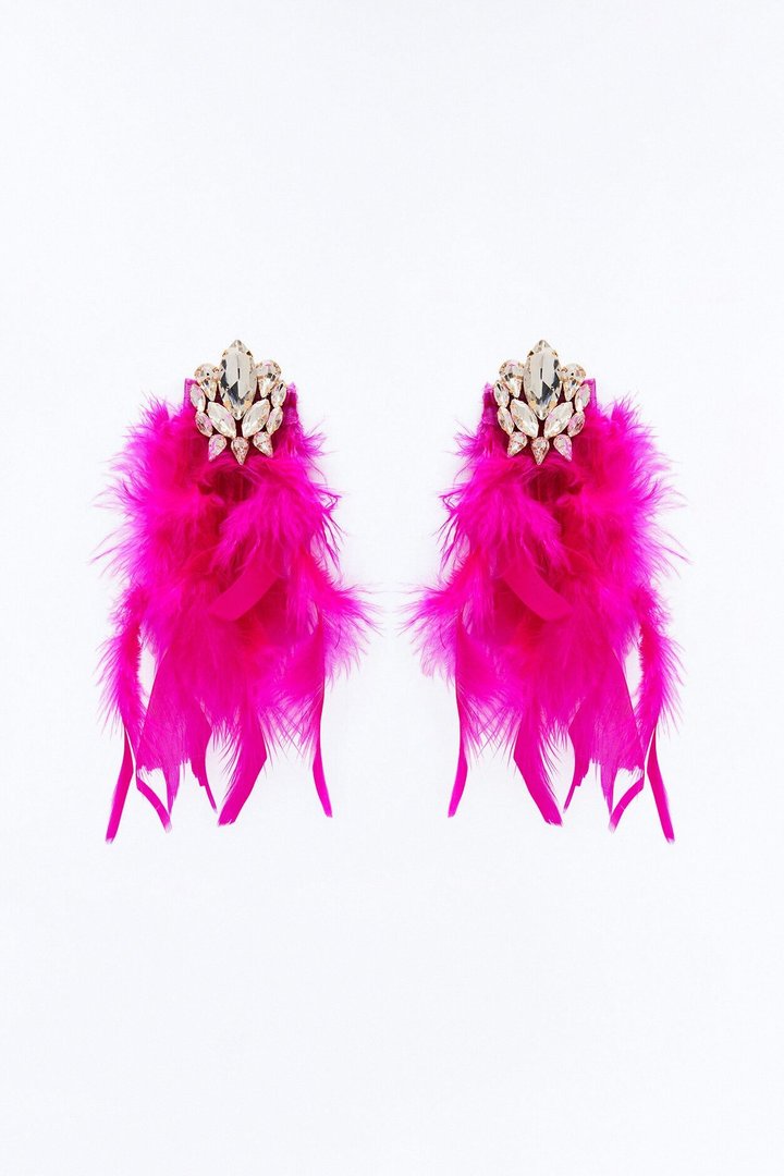 A Bird Of Eden Earrings - Pink