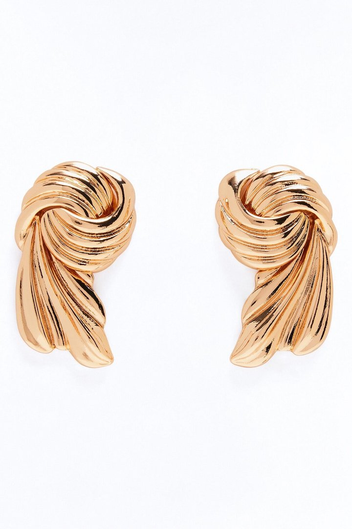 Radiant Edit Knot Drop Earrings - Gold