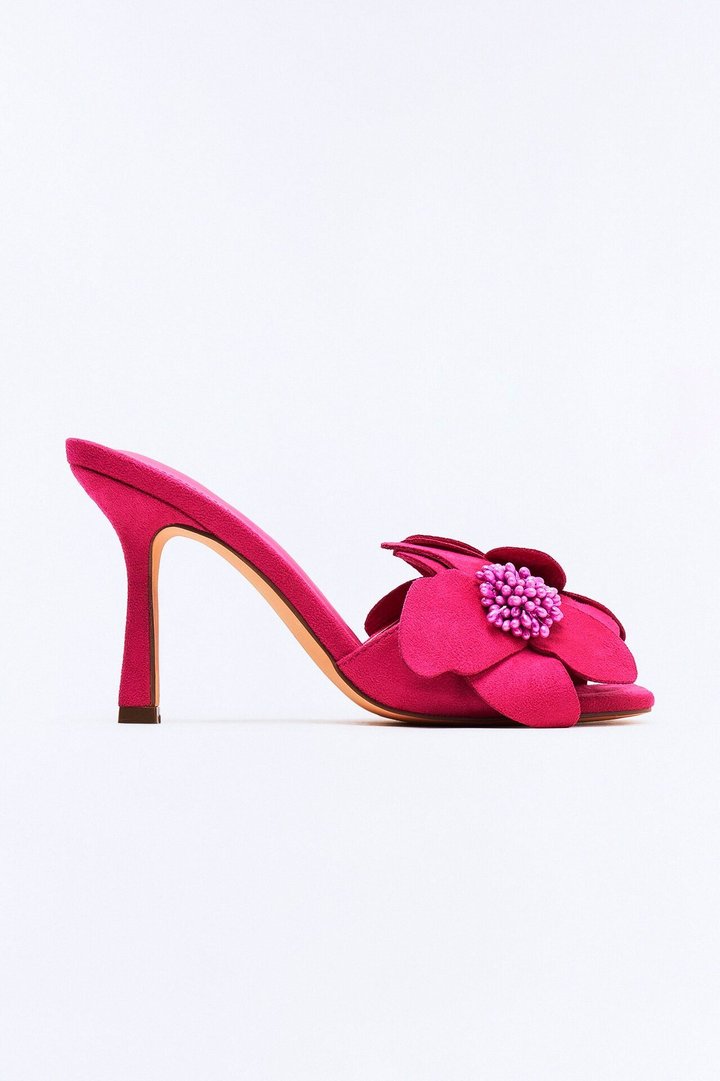 Kismet Flower Heels - Pink