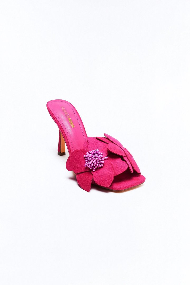 Kismet Flower Heels - Pink