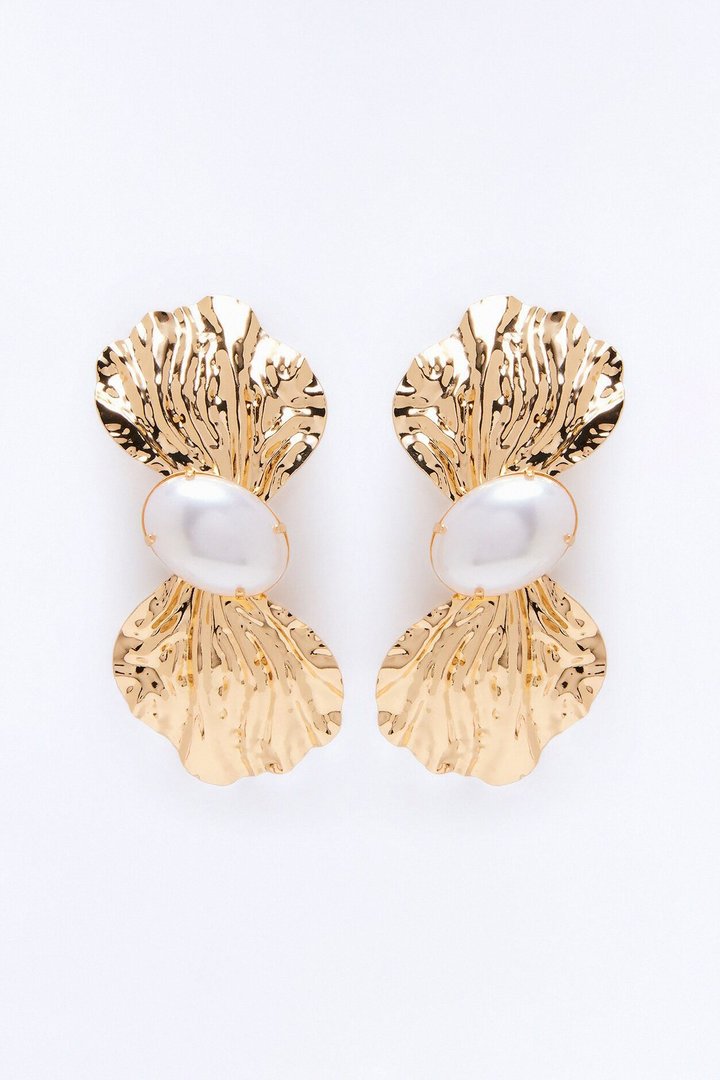 Sweet Facet Drop Earrings - Gold