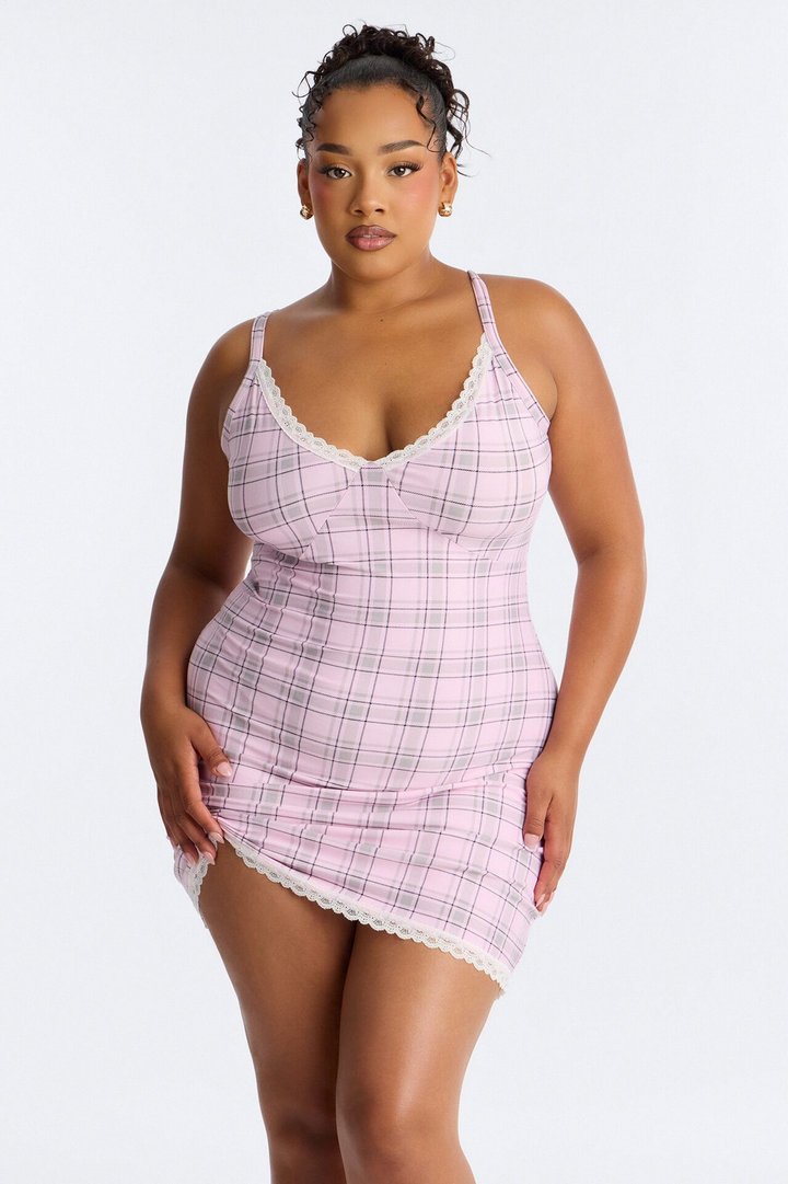 Sweet With An Edge PJ Cami Sleep Dress - Pink/combo