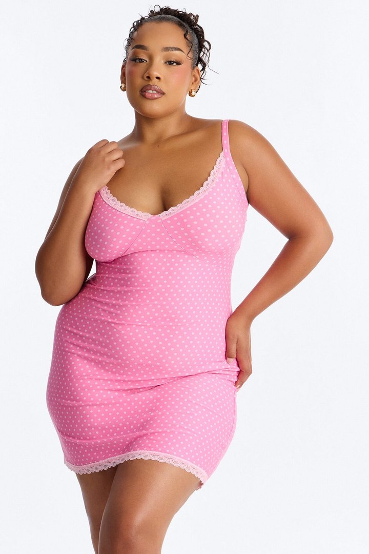 Sweet With An Edge PJ Cami Sleep Dress - Pink