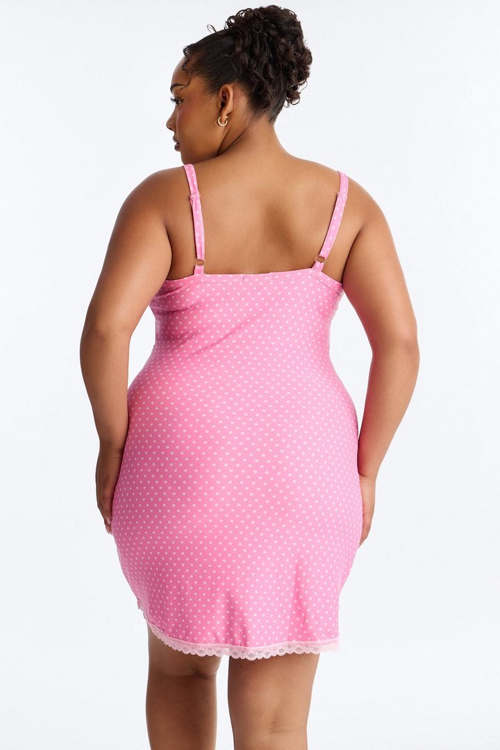 Sweet With An Edge PJ Cami Sleep Dress - Pink