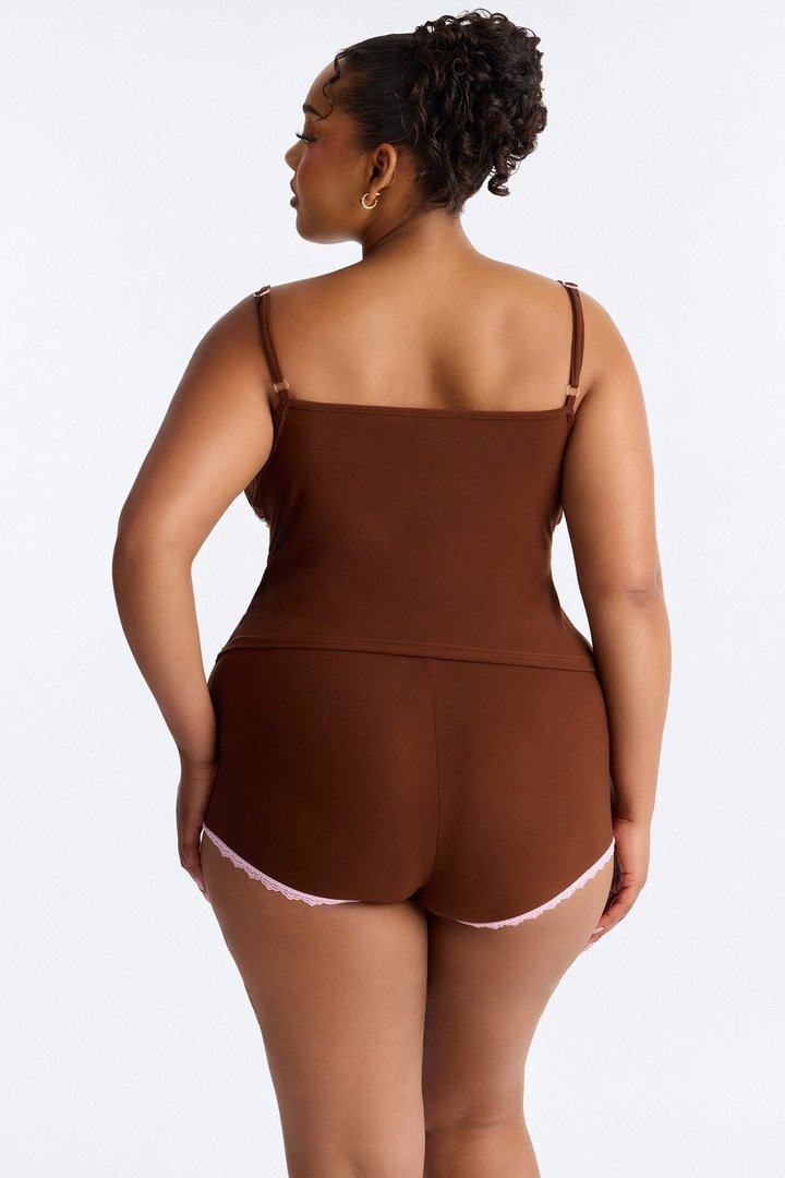 Keep Me Warm PJ Short Set - Chocolate/Combo