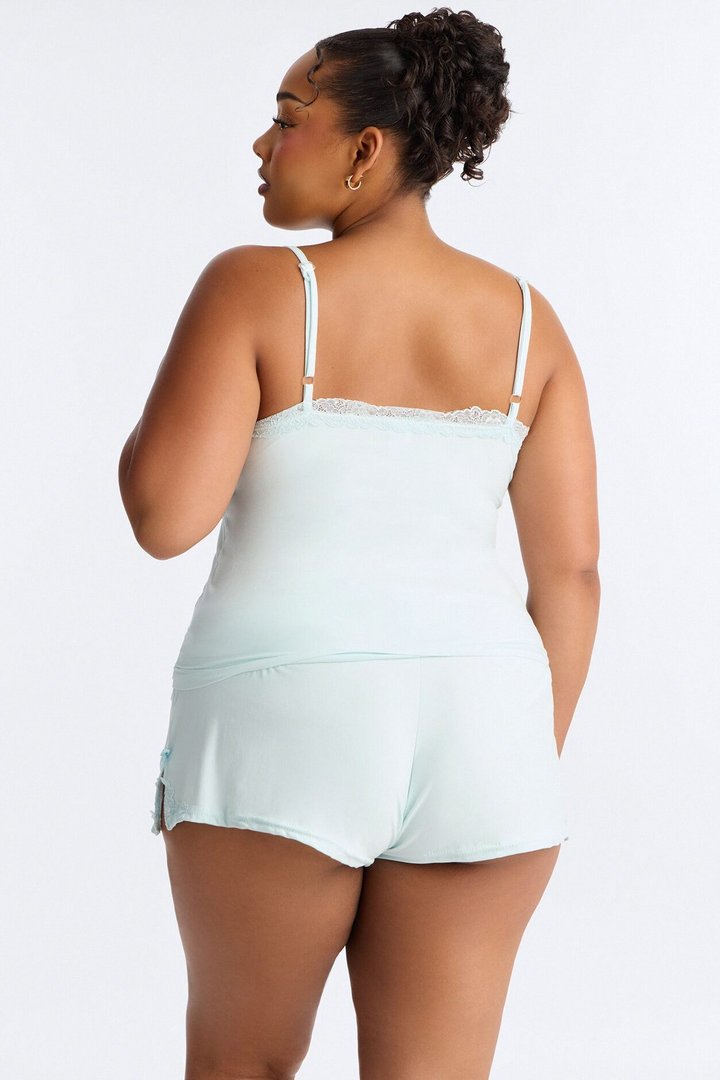 Always On My Mind PJ Short Set - Light Blue