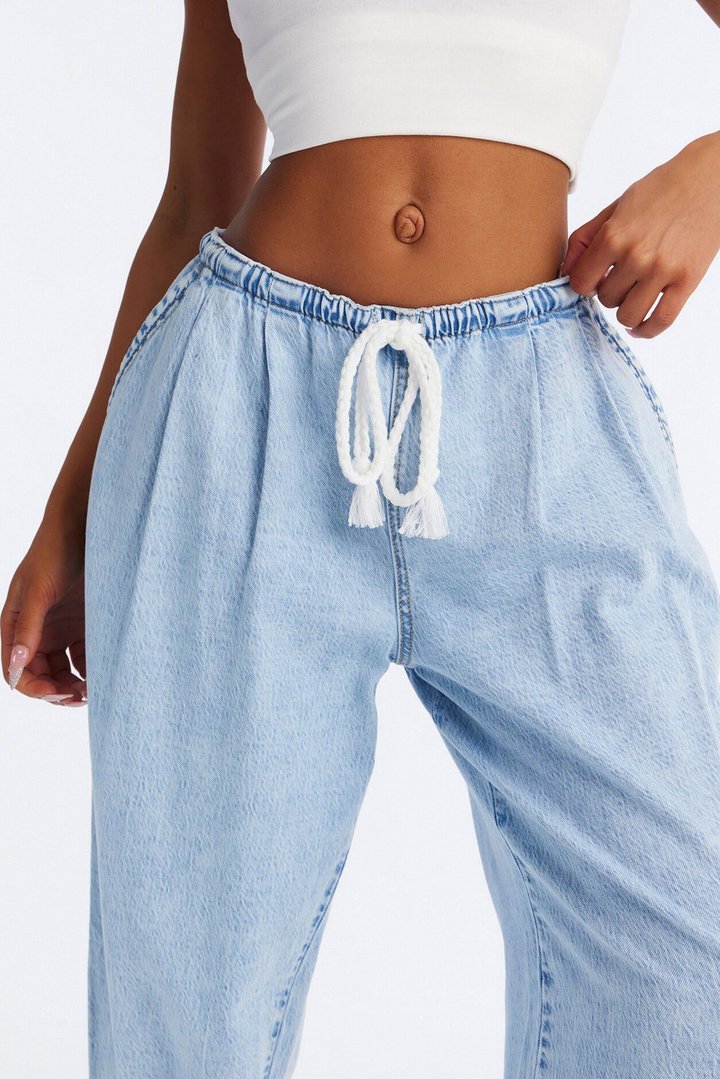 Bahama Babe Low Waist Pull On Jeans - Light Wash
