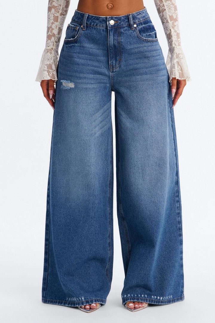 In My Era Baggy Low Waist Jeans - Dark Wash