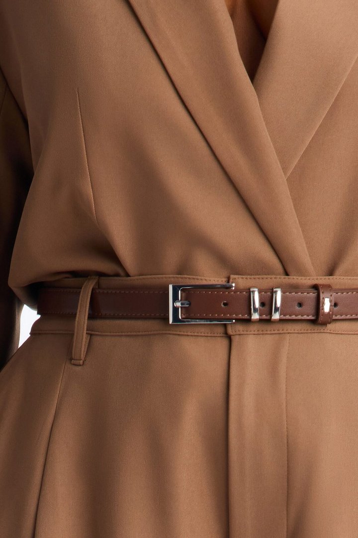 Ready To Work Crepe Pleated Trouser Short - Brown