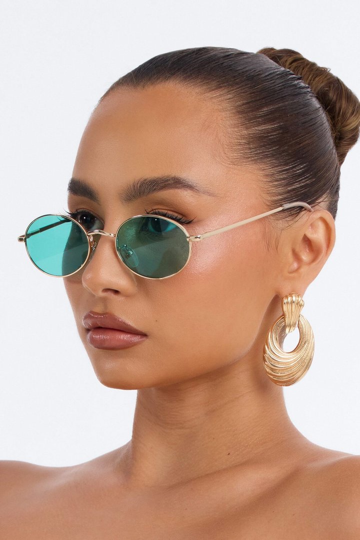 Funk Town Sunglasses - Silver/Blue