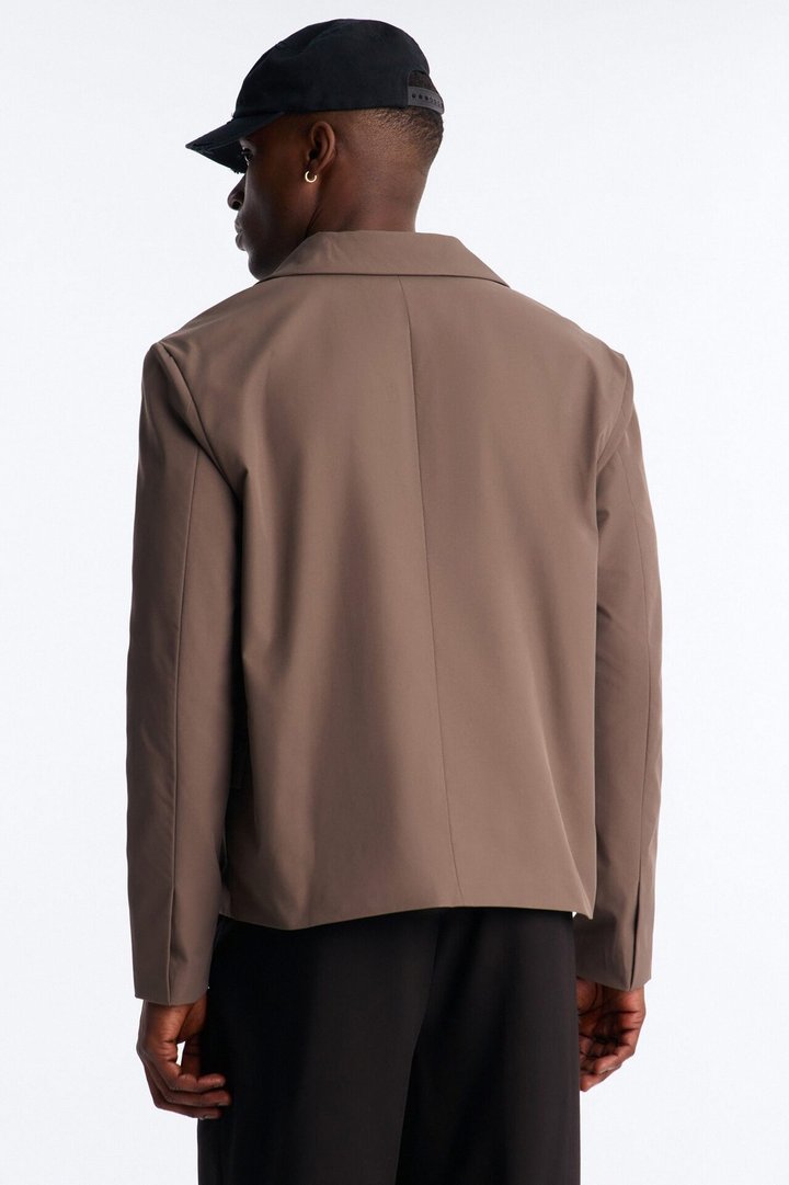 Heirloom Cropped Double Breasted Blazer - Grey