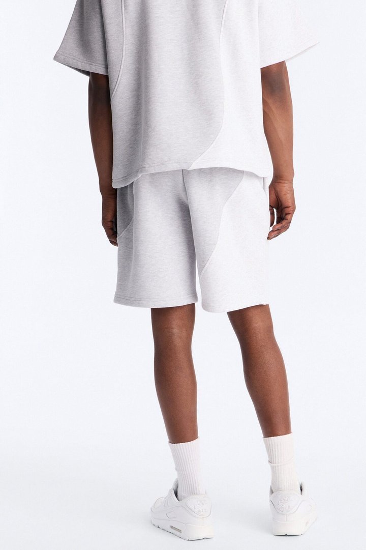Neapolitan Paneled Relaxed Sweatshort - Grey/combo