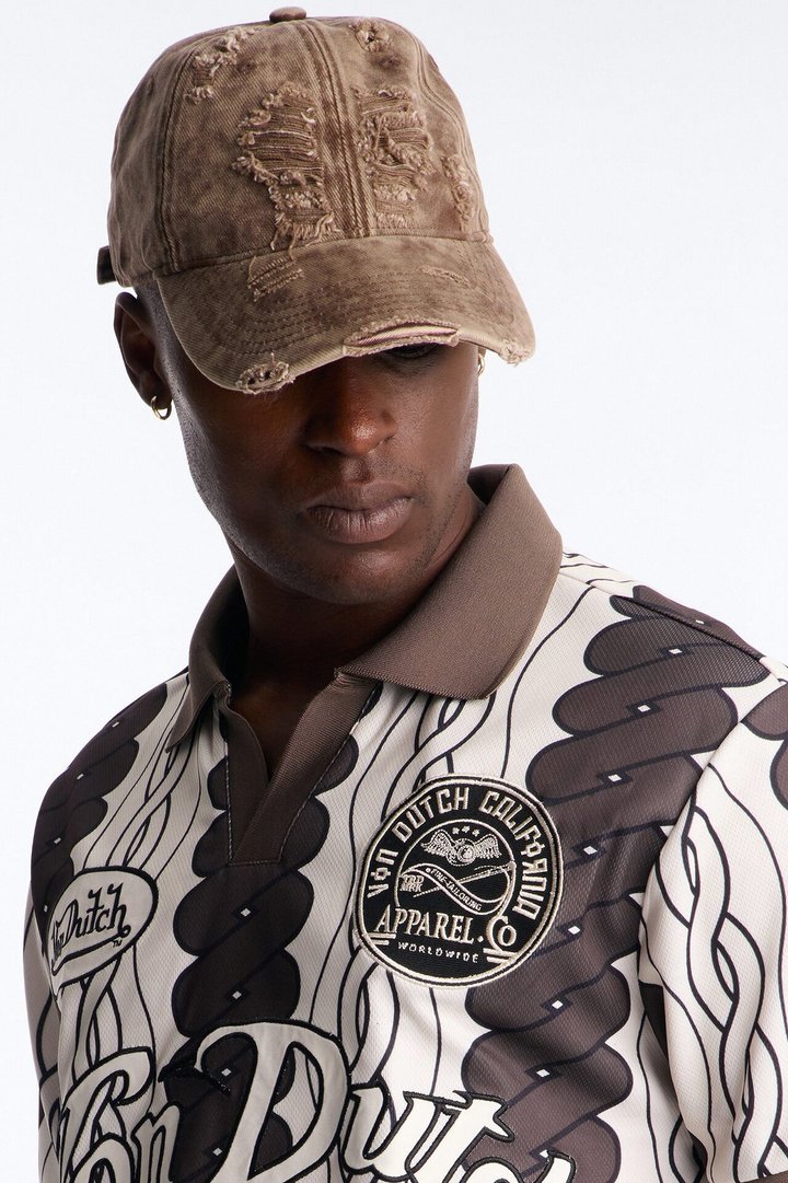 Von Dutch Johnny Collar Soccer Jersey - Chocolate