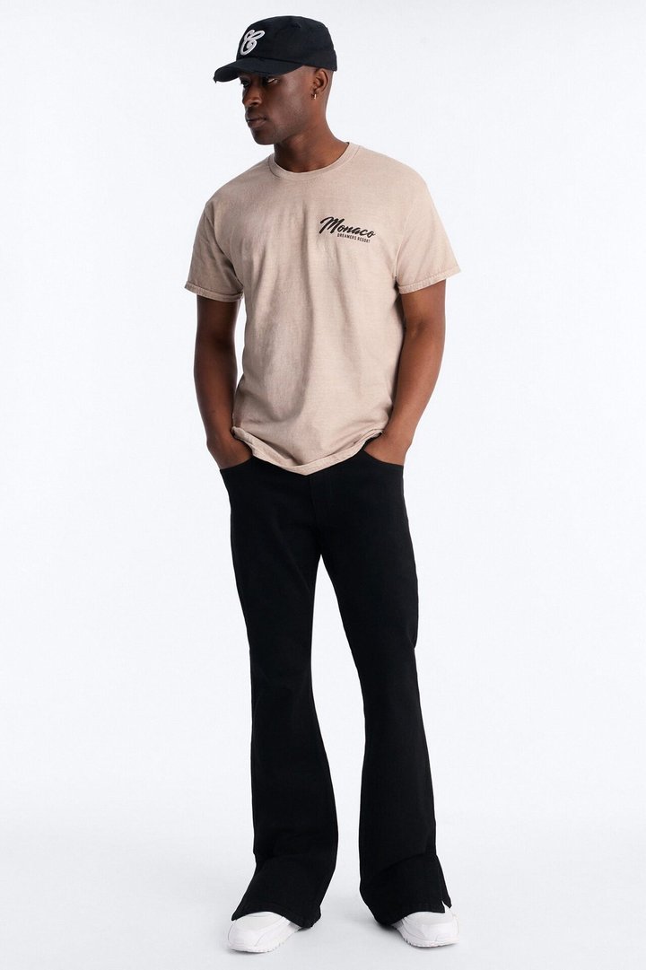 Monaco Classic Vintage Short Sleeve Tee - Taupe