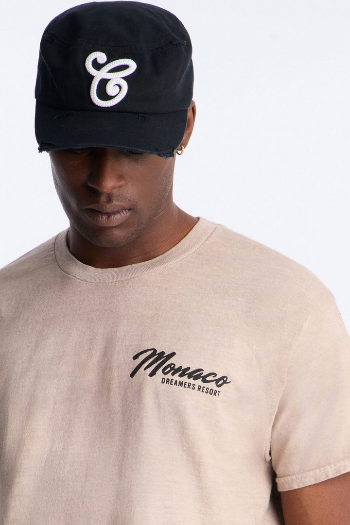 Monaco Classic Vintage Short Sleeve Tee - Taupe
