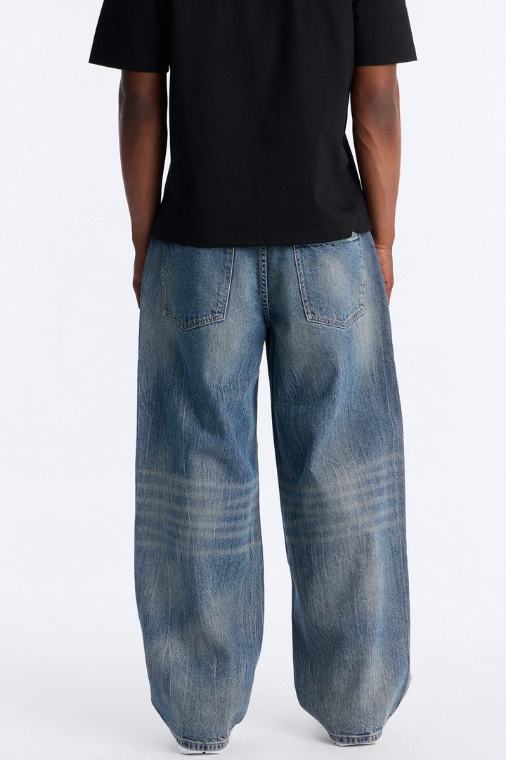 Baggy Cosmic Star Tux Jean - Medium Blue Wash