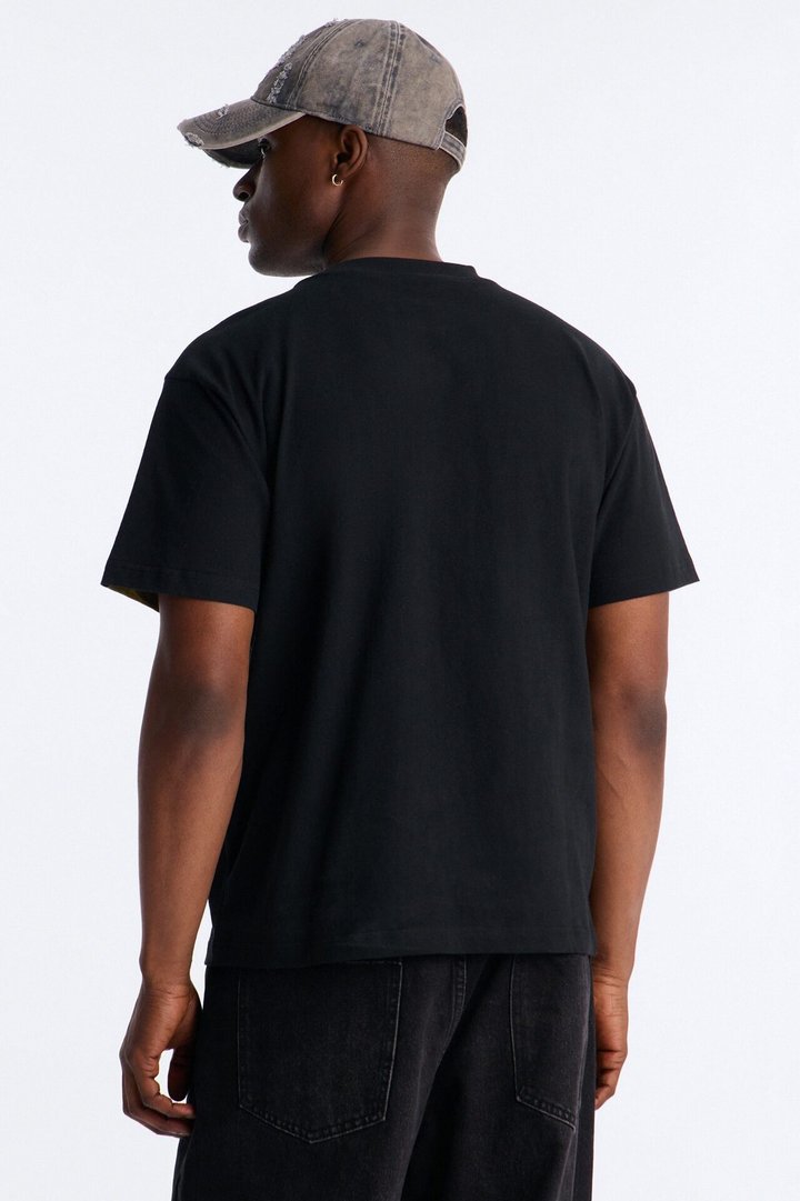 Mortal Kombat Scorpion Heavy Weight Boxy Short Sleeve Tee - Black