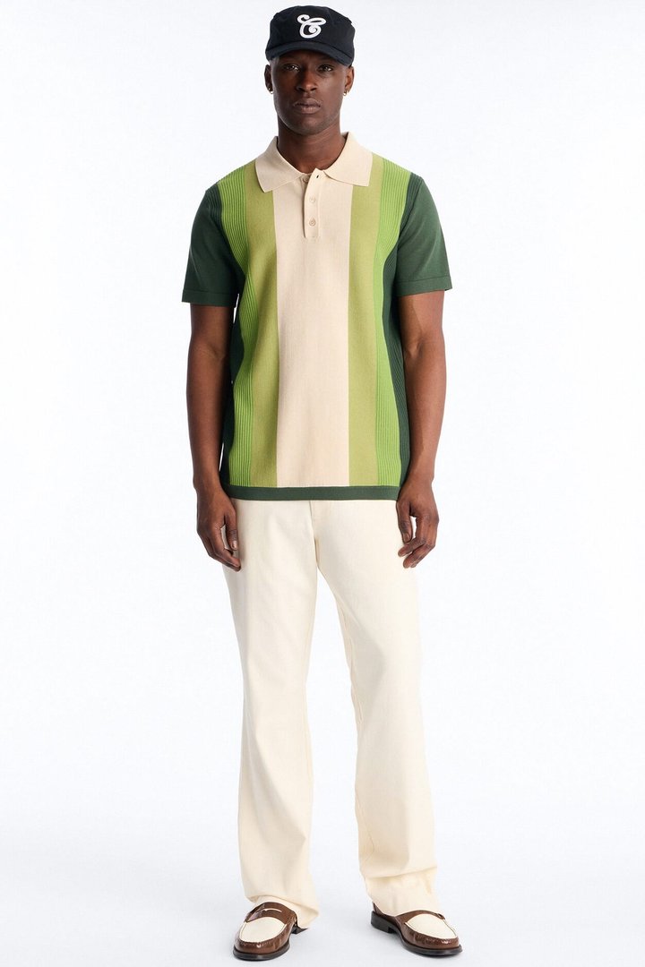 Slim Modern Gabardine Slit Flared Trouser - Cream