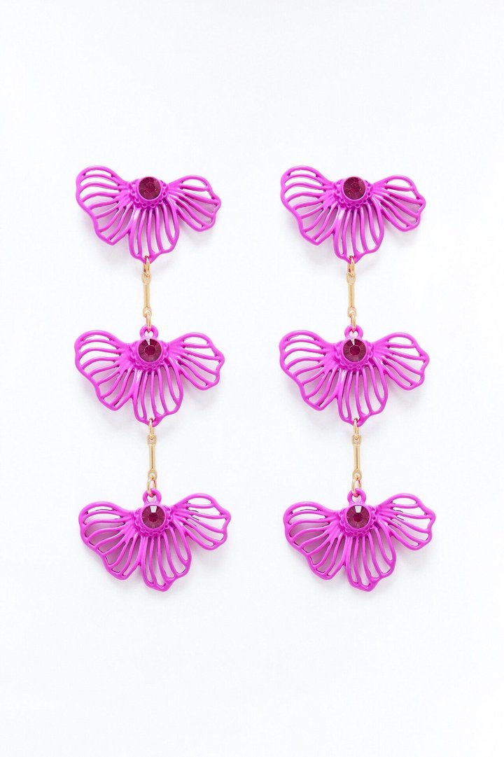 Garden Crush Earrings - Fuchsia