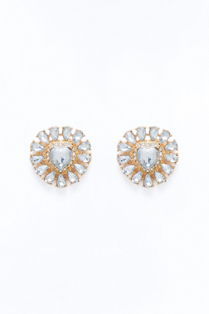 Carry Your Love With Me Stud Earrings - Gold