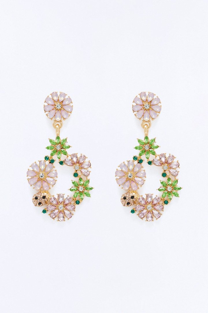 Adore Me Drop Earrings - Pink/combo