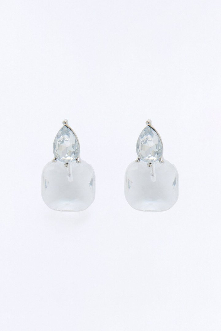 What A Gem Stud Earrings - Silver