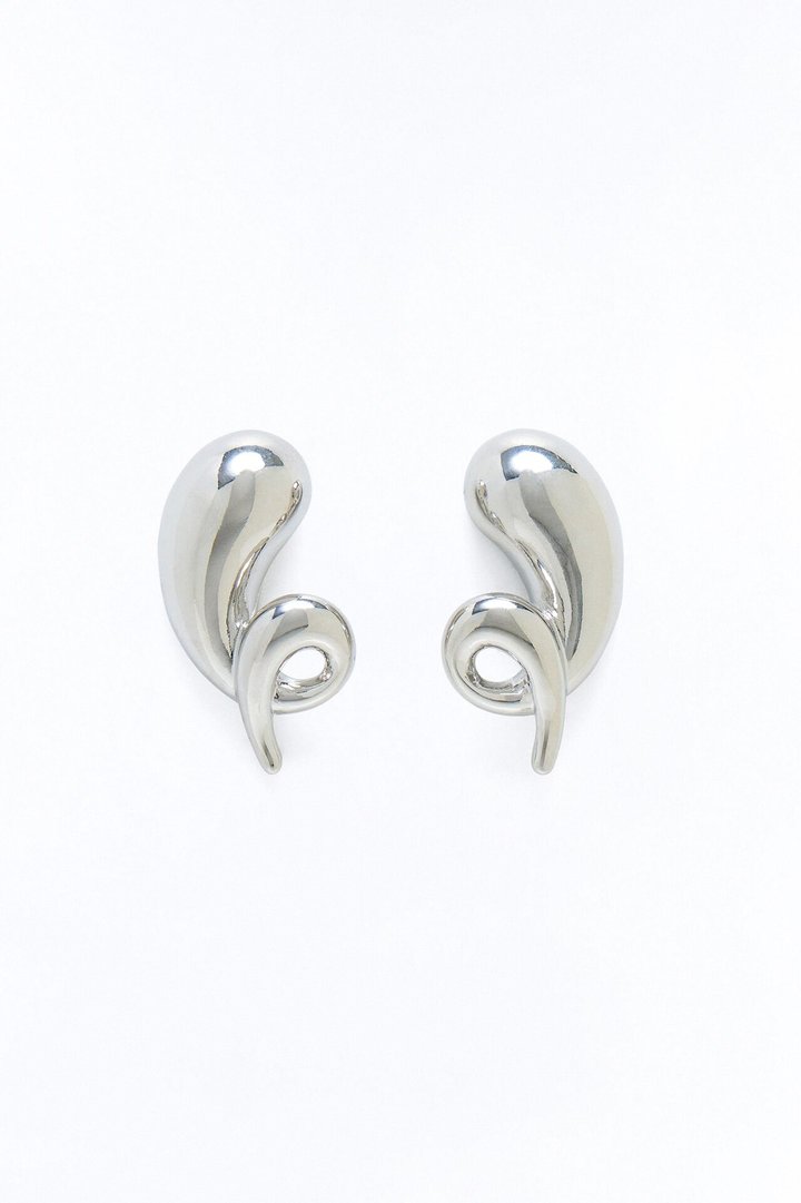Velora Abstract Earrings - Silver