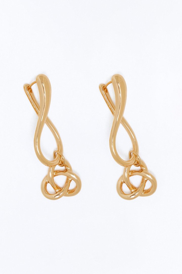 One Plan Drop Earrings - Gold