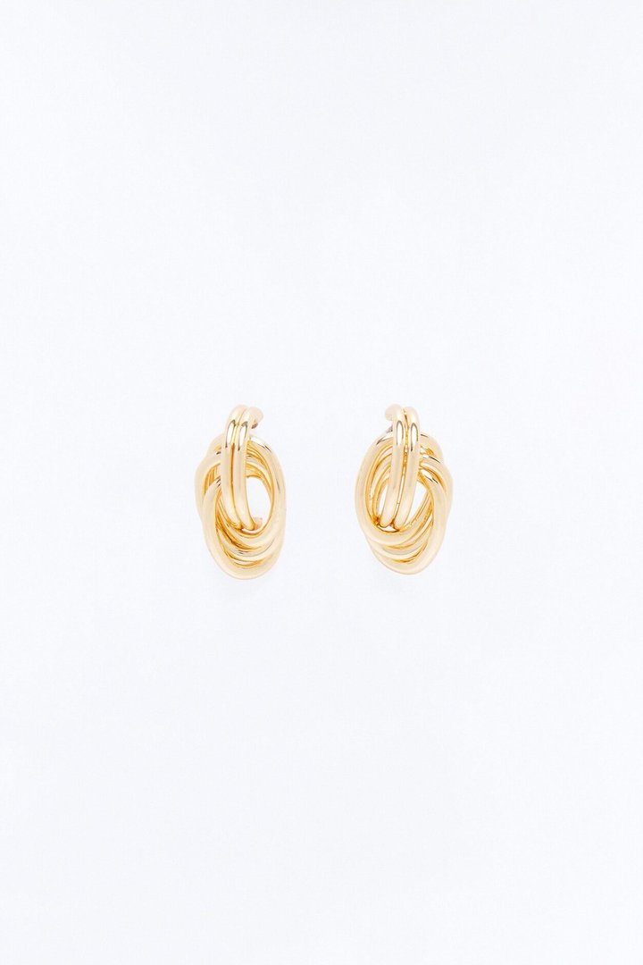 Unbreakable Twisted Stud Earrings - Gold