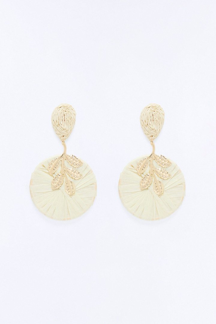Sunny Bloom Floral Earrings - Ivory/combo