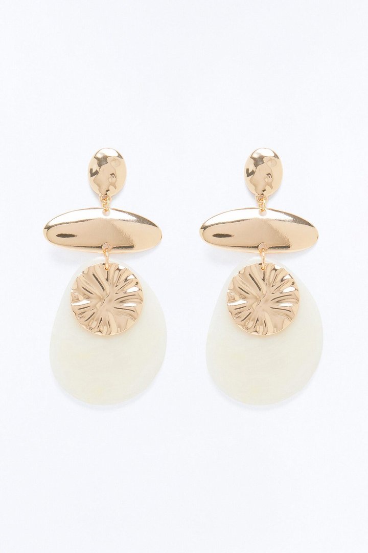 Aura Shine Acrylic Earrings - Gold/combo