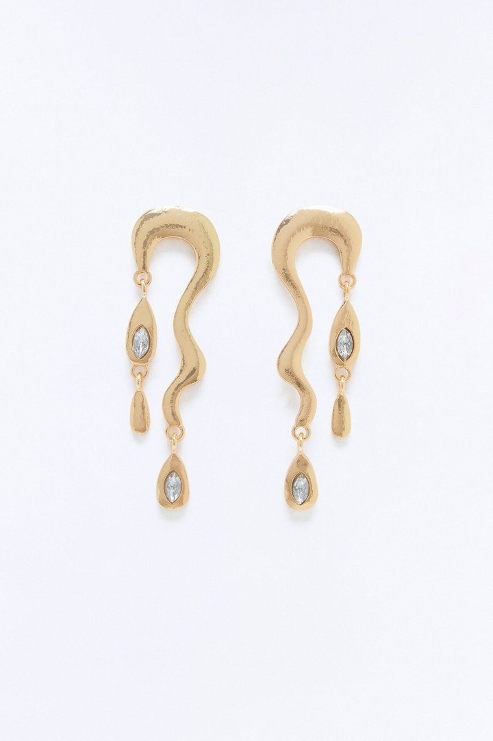 Glistening Water Earrings - Gold