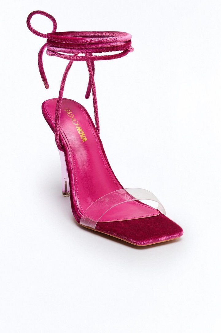 Vani Wrap Up Heels - Hot Pink