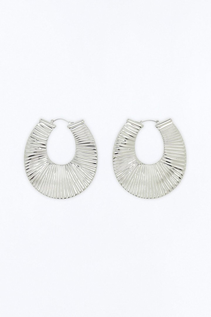 Sleek Hoop Earrings - Silver
