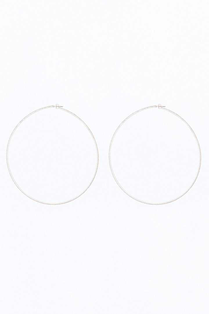 Bigger The Better Hoop Earrings - Silver