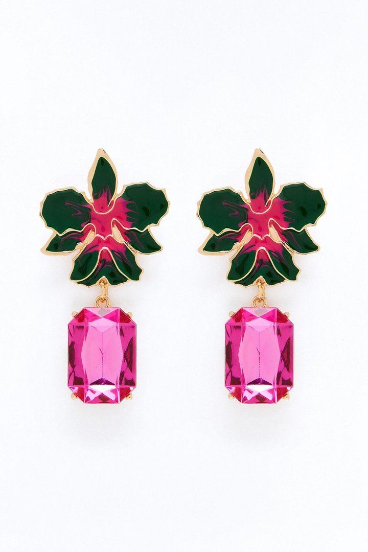 Vacay Breeze Earrings - Fuchsia/combo
