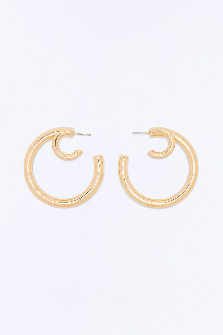 Orbit Hoop Earrings - Gold