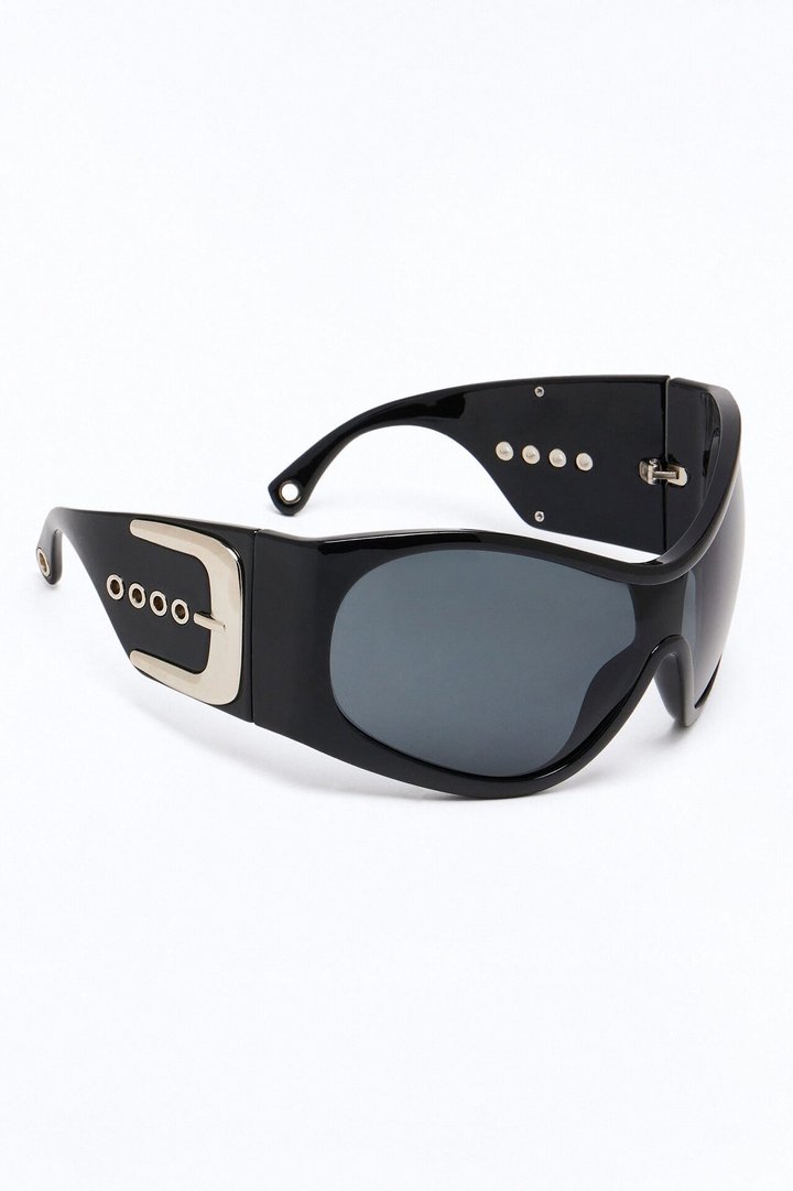 Buckle Up Babe Sunglasses - Black