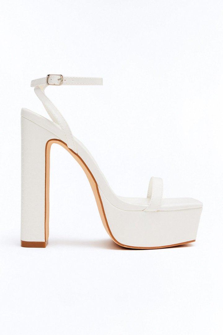 Deya Ultra Platform Heels - White