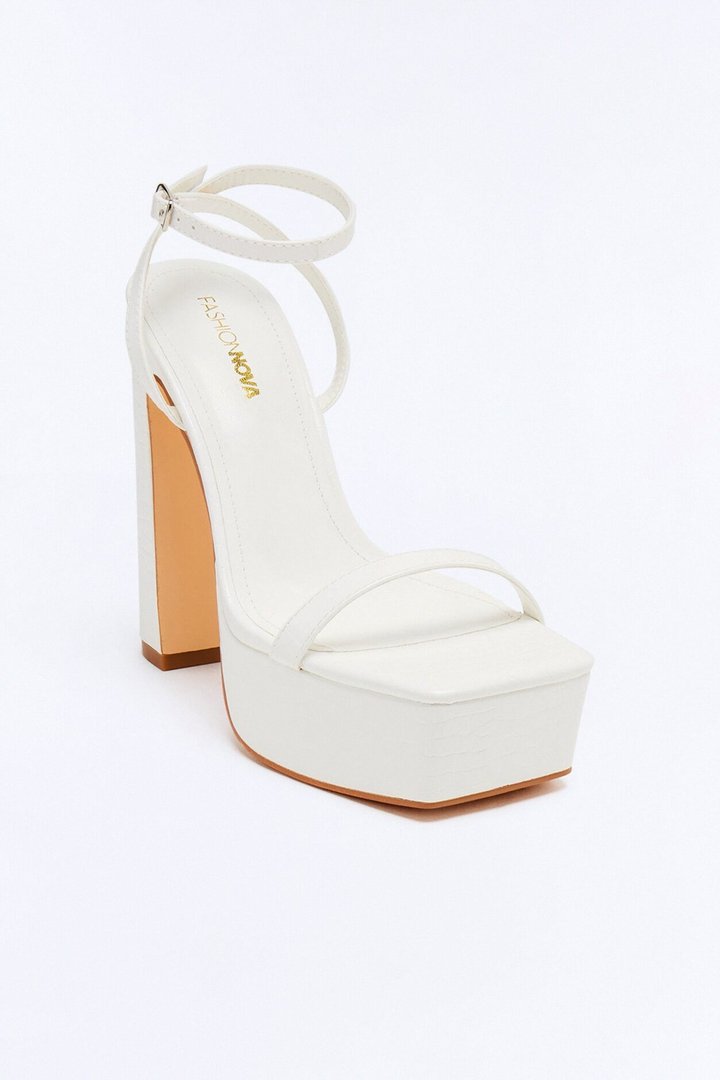 Deya Ultra Platform Heels - White