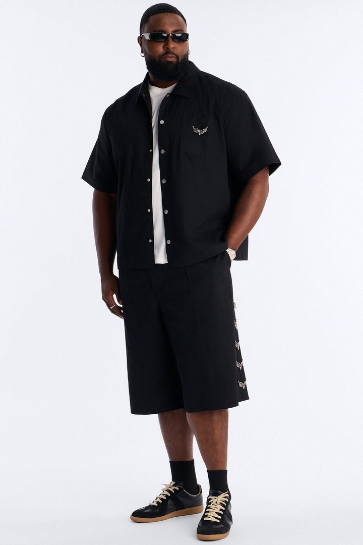 Baggy Winged Viper Short - Black