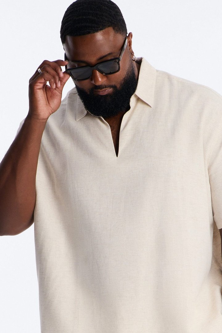 Bahamas Easy Flow Short Sleeve Shirt - Oatmeal