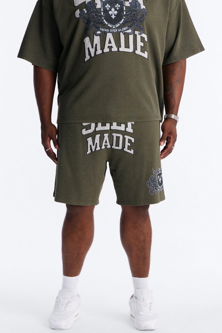 Self Made Patch Relaxed Sweatshort - Hunter Green