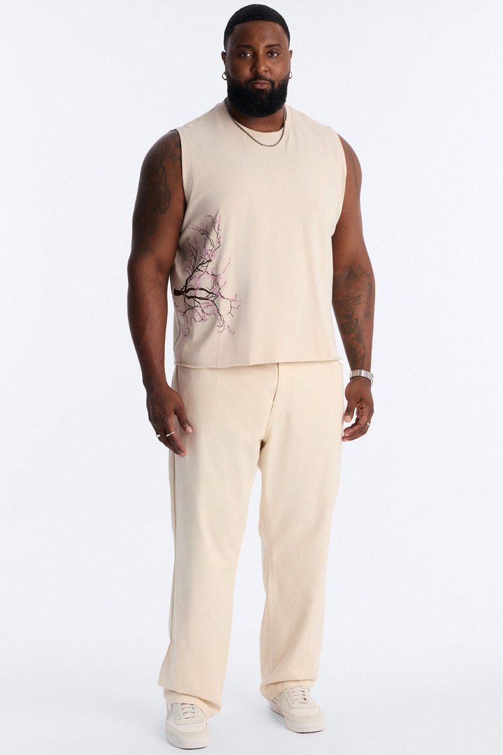 Sakura Dusk Muscle Tank - Stone/Combo