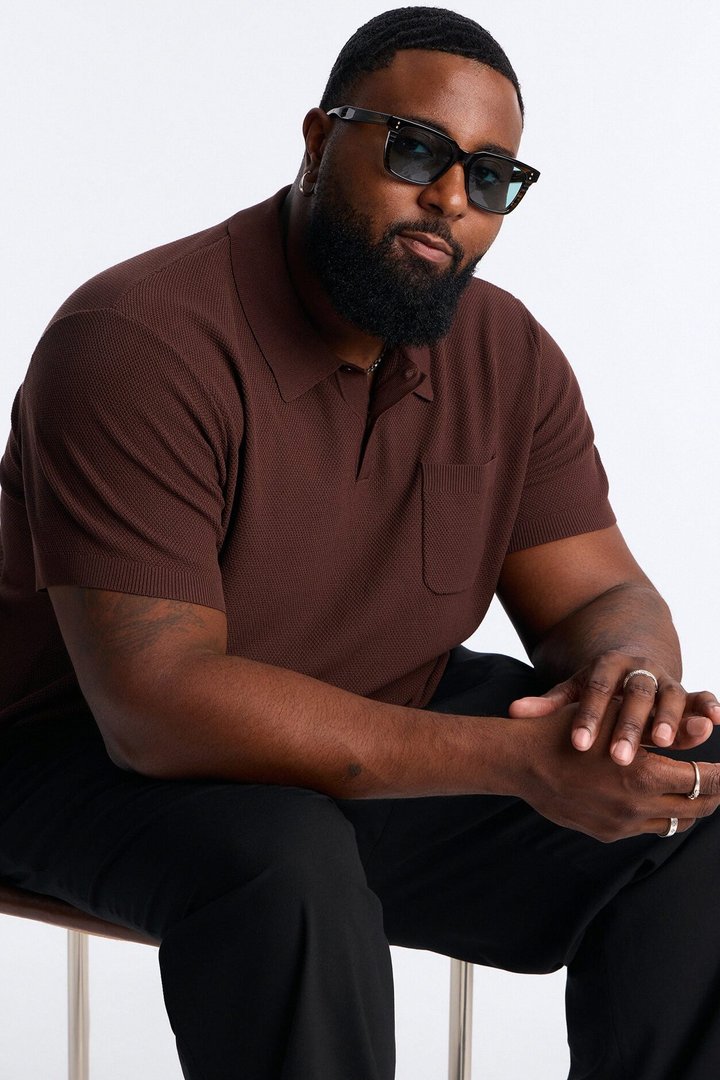 Everyday Pocket Pique Polo - Brown